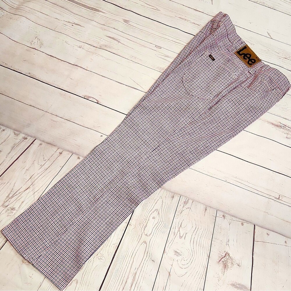 Vintage Houndstooth Dress Pants Regular Fit Straight Leg 30" Inseam Multicolor